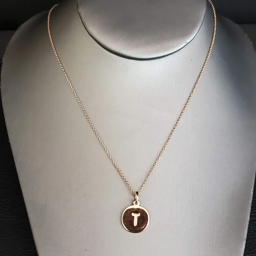 Kate Spade New York Initial T Pendant Necklace Rose Gold One In A Million